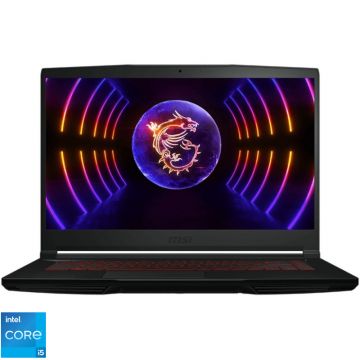 Laptop MSI Gaming 15.6'' Thin GF63 12VE, FHD 144Hz, Procesor Intel® Core™ i5-12450H (12M Cache, up to 4.40 GHz), 16GB DDR4, 1TB SSD, GeForce RTX 4050 6GB, No OS, Black