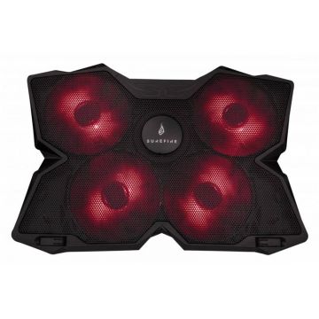 Stand/Cooler notebook SurFire Bora Gaming, 17.3 inch, Red