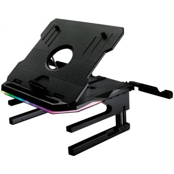 Stand/Cooler notebook SurFire Portus X2, Multi-Function Foldable, 17.3 inch, RGB