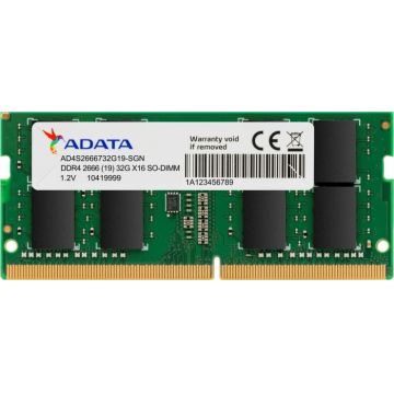 Memorie notebook ADATA 32GB, DDR4, 2666MHz, CL19, 1.2v