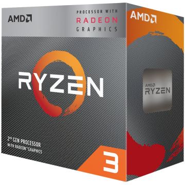 AMD CPU Desktop Ryzen 3 4C/4T 3200G (4.0GHz 6MB 65W AM4) box  RX Vega 8 Graphics  with Wraith Stealth cooler