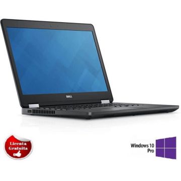 Laptop Refurbished cu Windows Latitude E5470 Intel core i7-6600U 2.60 GHz up to 3.40 GHz 8GB DDR4 256GB SSD M.2 14 inch Webcam Windows 10 Professional Preinstalat