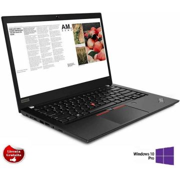 Laptop Refurbished cu Windows ThinkPad T490 i5-8365U 1.60GHz up to 4.10 GHz 16GB DDR4 512GB NVME SSD 14 FHD Webcam Windows 10 Professional Preinstalat