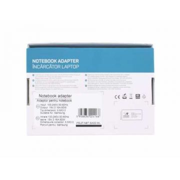 Alimentator pentru laptop Samsung, 19V 3.16A 60W 5.5x3.0mm pin Well