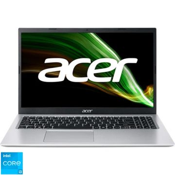 Laptop Acer 15.6'' Aspire 3 A315-58, FHD, Procesor Intel® Core™ i3-1115G4 (6M Cache, up to 4.10 GHz), 8GB DDR4, 256GB SSD, GMA UHD, No OS, Pure Silver