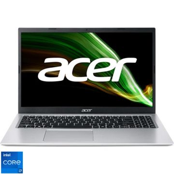 Laptop Acer 15.6'' Aspire 3 A315-58, FHD, Procesor Intel® Core™ i7-1165G7 (12M Cache, up to 4.70 GHz, with IPU), 16GB DDR4, 512GB SSD, Intel Iris Xe, No OS, Pure Silver Laptop Acer 15.6'' Aspire 3 A315-58, FHD, Procesor Intel® Core™ i7-1165G7 (12M Cache, up to 4.70 GHz, with IPU), 16GB DDR4, 512GB SSD, Intel Iris Xe, No OS, Pure Silver