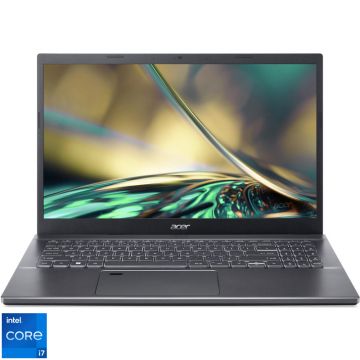 Laptop Acer 15.6'' Aspire 5 A515-57, FHD, Procesor Intel® Core™ i7-12650H (24M Cache, up to 4.70 GHz), 16GB DDR4, 512GB SSD, GMA UHD, No OS, Steel Grey