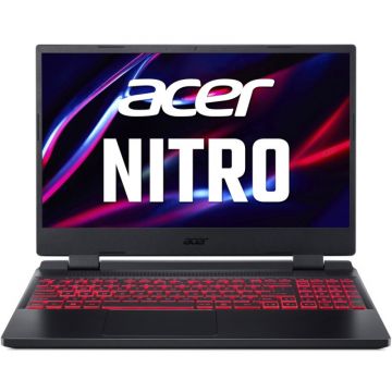 Laptop Acer Gaming 15.6'' Nitro 5 AN515-47, FHD IPS 144Hz, Procesor AMD Ryzen™ 5 7535HS (16M Cache, up to 4.55 GHz), 16GB DDR5, 512GB SSD, GeForce RTX 3050 4GB, No OS, Black