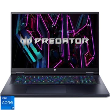 Laptop Acer Gaming 18'' Predator Helios 18 PH18-71, WUXGA IPS 165Hz, Procesor  Intel® Core™ i7-13700HX (30M Cache, up to 5.00 GHz), 16GB DDR5, 512GB SSD, GeForce RTX 4060 8GB, No OS, Black