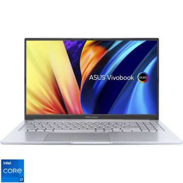 Laptop ASUS 15.6'' Vivobook 15 OLED X1505ZA, FHD, Procesor Intel® Core™ i7-1255U (12M Cache, up to 4.70 GHz), 8GB DDR4, 512GB SSD, Intel Iris Xe, No OS, Transparent Silver