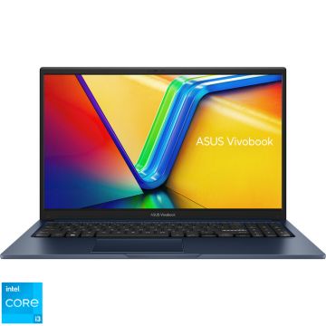 Laptop ASUS 15.6'' Vivobook 15 X1504ZA, FHD, Procesor Intel® Core™ i3-1215U (10M Cache, up to 4.40 GHz, with IPU), 8GB DDR4, 256GB SSD, GMA UHD, No OS, Quiet Blue