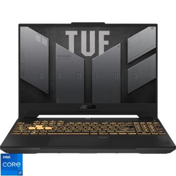 Laptop ASUS Gaming 15.6'' TUF F15 FX507VU4, FHD 144Hz, Procesor Intel® Core™ i7-13700H (24M Cache, up to 5.00 GHz), 16GB DDR4, 512GB SSD, GeForce RTX 4050 6GB, No OS, Mecha Gray