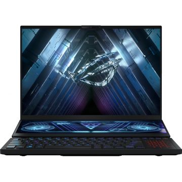 Laptop ASUS Gaming 16'' ROG Zephyrus Duo 16 GX650RS, QHD+ 165Hz, Procesor AMD Ryzen™ 9 6900HX (16M Cache, up to 4.9 GHz), 64GB DDR5, 2x 2TB SSD, GeForce RTX 3080 8GB, Win 11 Home, Black