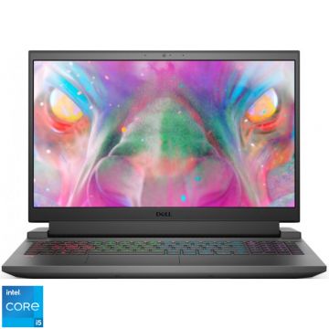 Laptop DELL Gaming 15.6'' G15 5511, FHD 120Hz, Procesor Intel® Core™ i5-11260H (12M Cache, up to 4.40 GHz), 16GB DDR4, 512GB SSD, GeForce RTX 3050 4GB, Linux, Dark Shadow Grey, 3Yr CIS