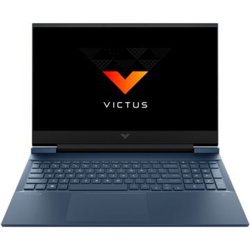 Laptop HP Gaming 16.1'' Victus 16-e1019nq, FHD IPS, Procesor AMD Ryzen™ 5 6600H (16M Cache, up to 4.5 GHz), 8GB DDR5, 512GB SSD, GeForce RTX 3050 4GB, Free DOS, Performance Blue