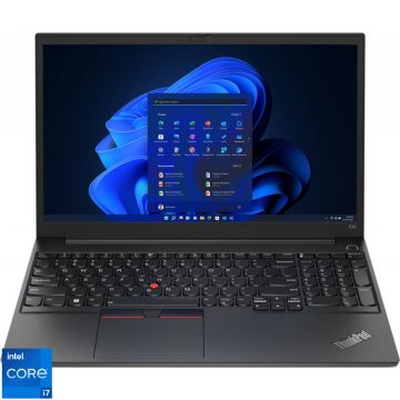 Laptop Lenovo 15.6'' ThinkPad E15 Gen 4, FHD IPS, Procesor Intel® Core™ i7-1255U (12M Cache, up to 4.70 GHz), 16GB DDR4, 1TB SSD, Intel Iris Xe, Win 11 Pro, Black