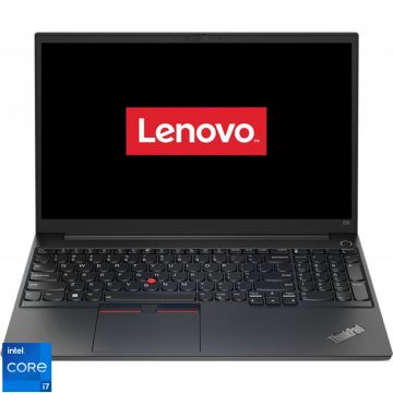 Laptop Lenovo 15.6'' ThinkPad E15 Gen 4, FHD IPS, Procesor Intel® Core™ i7-1255U (12M Cache, up to 4.70 GHz), 16GB DDR4, 512GB SSD, Intel Iris Xe, No OS, Black