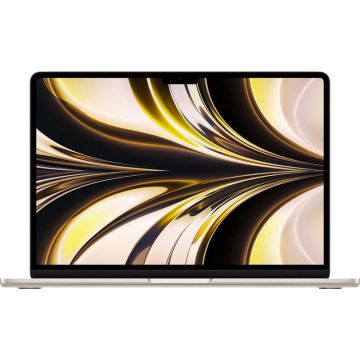 Laptop MacBook Air 2022 13.6 inch Apple M2 8Core CPU 8Core GPU 8GB RAM 256GB SSD RO layout macOS Starlight