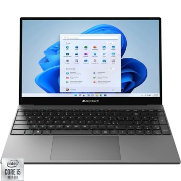 Laptop MicroTech 15.6'' Corebook CB15A, FHD, Procesor Intel® Core™ i5-1035G1 (6M Cache, up to 3.60 GHz), 16GB, 512GB SSD, GMA UHD, Win 11 Pro, Grey