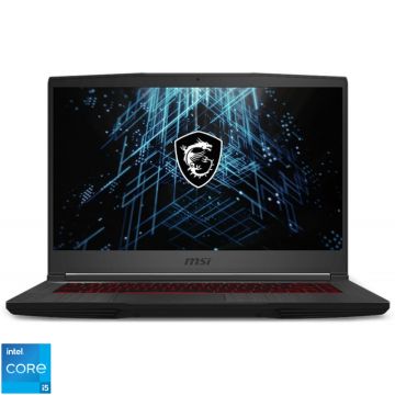 Laptop MSI Gaming 15.6'' GF63 Thin 11UCX, FHD 144Hz, Procesor Intel® Core™ i5-11260H (12M Cache, up to 4.40 GHz), 16GB DDR4, 512GB SSD, GeForce RTX 2050 4GB, No OS, Black