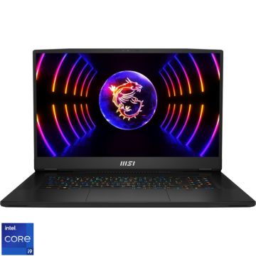 Laptop MSI Gaming 17.3'' Titan GT77 HX 13VI, UHD 144Hz MiniLED, Procesor Intel® Core™ i9-13980HX (36M Cache, up to 5.60 GHz), 64GB DDR5, 2x 2TB SSD, GeForce RTX 4090 16GB, Win 11 Home, Core Black