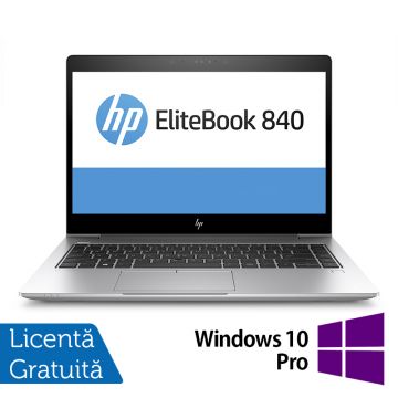 Laptop Refurbished HP EliteBook 840 G5, Intel Core i7-8650U 1.90 - 4.20GHz, 16GB DDR4, 512GB SSD M.2, 14 Inch Full HD, Webcam + Windows 10 Pro