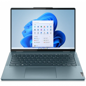 Laptop Yoga 7 14ARB7 2.2K 14 inch AMD Ryzen 5 6600U 16GB 512GB SSD Windows 11 Home Stone Blue
