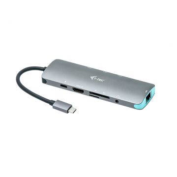 Docking Station i-tec USB-C Metal Nano 4K HDMI LAN cu alimentare 100W