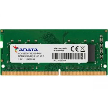 Adata Memorie laptop ADATA Premier, 16GB DDR4, 3200MHz, CL22, AD4S320016G22-SGN