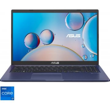 Asus Laptop ASUS 15.6'' X515EA, Procesor Intel Core i7-1165G7, 12M Cache, up to 4.70 GHz, Full HD, 8GB DDR4, 512GB SSD, Intel Iris Xe, No OS, Peacock Blue