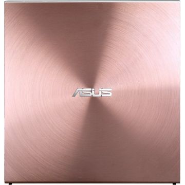 Asus Unitate optica externa ASUS SDRW-08U5S-U, 8X, ultra-subtire 12.9mm, suport M-DISC, compatibil cu Windows si Mac OS, Nero BackItUp, E-Green, Roz