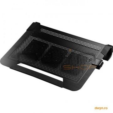 COOLER MASTER Stand notebook COOLER MASTER 19'. - NotePal U3 Plus, 3* fan 80mm, 1* USB, plastic & aluminiu, black