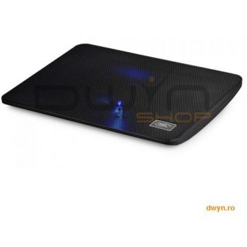 Deepcool Stand notebook DeepCool 15.6' - 1* fan 140mm, blue LED, 1* USB, plastic & metal, black 'WINDPAL MIN