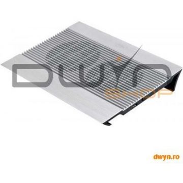Deepcool Stand notebook DeepCool 17' - aluminiu, 2*fan, 4* USB, dimensiuni 380X278X55mm, dimensiuni Fan140X14