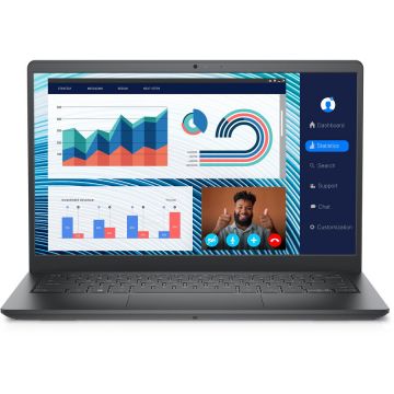Dell DELL Vostro 3420 i7-1165G7 Notebook 35,6 cm (14) Full HD Intel® Core™ i7 8 Giga Bites DDR4-SDRAM 512 Giga Bites SSD Wi-Fi 5 (802.11ac) Windows 11 Pro Negru