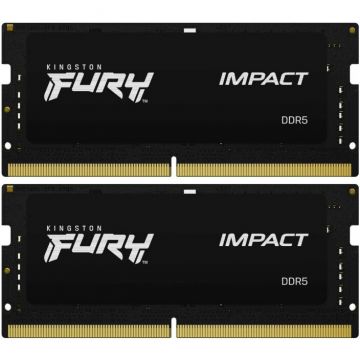 Kingston Memorie notebook Kingston FURY Impact, 16GB, DDR5, 4800MHz, CL38, 1.1v, Dual Channel Kit