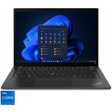 Lenovo Laptop Lenovo 14'' ThinkPad T14s Gen 3, WUXGA IPS, Procesor Intel® Core™ i7-1260P (18M Cache, up to 4.70 GHz), 16GB DDR5, 512GB SSD, Intel Iris Xe, 4G LTE, Win 11 DG Win 10 Pro, Thunder Black