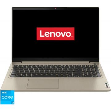 Lenovo Laptop Lenovo 15.6'' IdeaPad 3 15ITL6, FHD, Procesor Intel® Core™ i3-1115G4 (6M Cache, up to 4.10 GHz), 4GB DDR4, 256GB SSD, GMA UHD, No OS, Sand