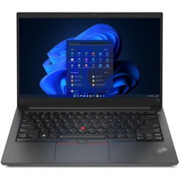 Lenovo Laptop Lenovo ThinkPad E14 Gen4, Intel Core i7-1255U, 14inch FHD, 8GB RAM, 512GB SSD, Intel Iris Xe Graphics, Windows 11 Pro, Negru