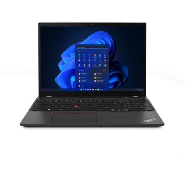 Lenovo Laptop Lenovo ThinkPad T16G1, 16 inch WQXGA, Intel Core i7-1260P, 16GB RAM, 512GB SSD, GeForce MX550 2GB, Windows 11 Pro, Negru