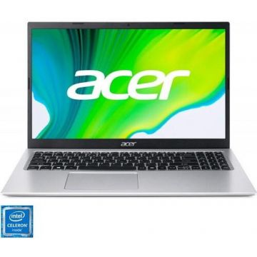 Acer Laptop Acer Aspire 3 A315-35, 15.6 inch FHD, Intel Pentium Silver N6000, 8GB RAM, 256GB SSD, Intel UHD Graphics, Free DOS, Argintiu