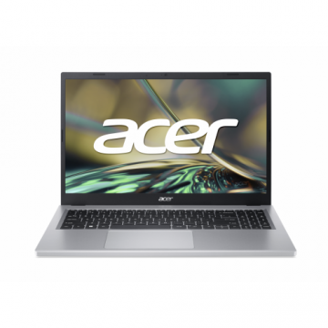 Acer Laptop Acer Aspire 3 A315-510P, Intel Core i3-N305, 15.6 inch FHD, 8GB RAM, 512GB SSD, No OS, Argintiu