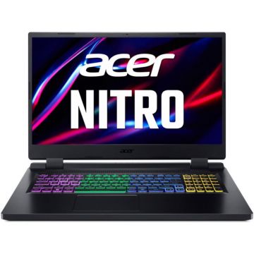 Acer Laptop Gaming Acer Nitro 5 AN517-55, 17.3 inch QHD , Intel Core i7-12700H, 16GB RAM, 512GB SSD, nVidia RTX 4060 8GB, No OS, Negru