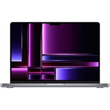 Apple Laptop Apple 14.2'' MacBook Pro 14 Liquid Retina XDR, Apple M2 Pro chip (10-core CPU), 16GB, 512GB SSD, Apple M2 Pro 16-core GPU, macOS Ventura, Space Grey, INT keyboard, 2023