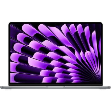 Apple Laptop Apple MacBook Air 15 cu procesor Apple M2, 8 nuclee CPU si 10 nuclee GPU, 8GB, 512GB SSD, Space Grey, INT KB