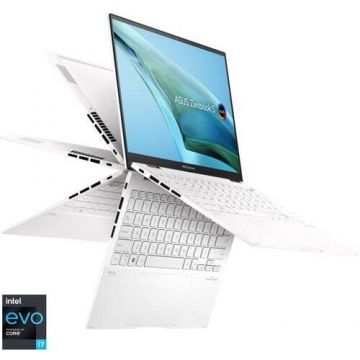 Asus Laptop 2 in 1 ASUS Zenbook S Flip UP5302ZA, 13.3 inch 2.8K Touch, Intel Core i7-1260P, 16GB RAM, 1TB SSD, Windows 11 Pro, Alb
