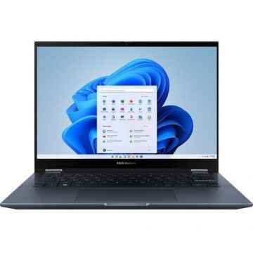 Asus Laptop Asus VivoBook S 14 Flip TN3402QA, 14 inch WUXGA Touch, AMD Ryzen 5 5600H, 8GB RAM, 512GB SSD, AMD Radeon, Windows 11 Home S, Albastru