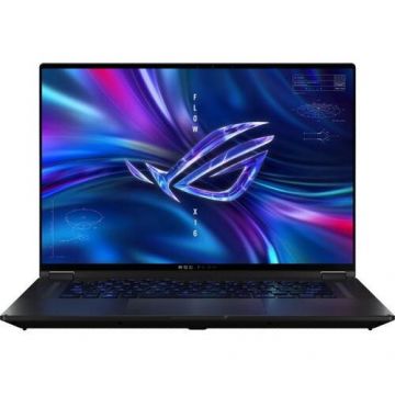 Asus Laptop Gaming Asus ROG Flow X16 GV601VI, Intel Core i9-13900H, 16 inch QHD+ Touch, 16GB RAM, 1TB SSD, nVidia RTX 4070 8GB, Windows 11 Pro, Negru