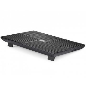 Deepcool Stand notebook DeepCool 17' - 4* fan 100mm, 2* USB, plastic & aluminiu, black, 4* setari 'MULTI COR