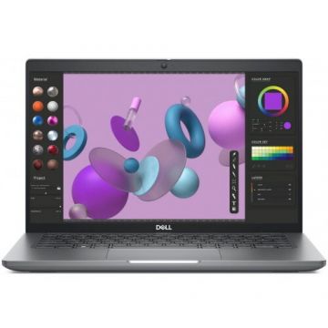 Dell Laptop Dell Precision 3480, Intel Core i7-1360P, 14 inch FHD, 16GB RAM, 512GB SSD, nVidia RTX A500 4GB, Windows 11 Pro, Gri